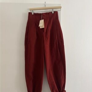 Doen Louvre Pant in Terracotta size0